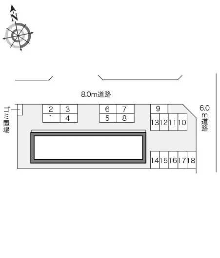 ★手数料０円★長岡市天神町　月極駐車場（LP）